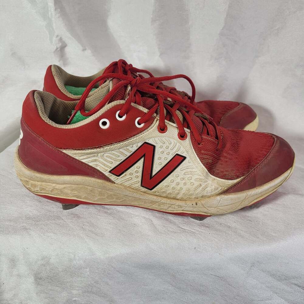 New Balance Fresh Foam Metal Baseball Cleats Red White